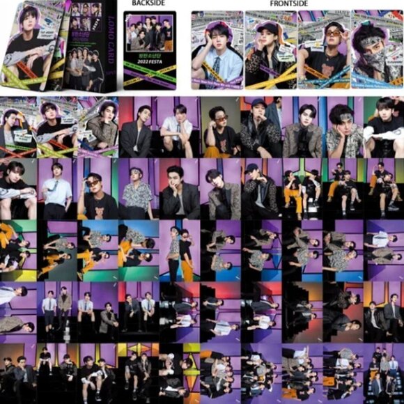 BOX of 55 Unofficial BTS 2022 Festa Photocards (Lomo cards) - Picture 8 of 8
